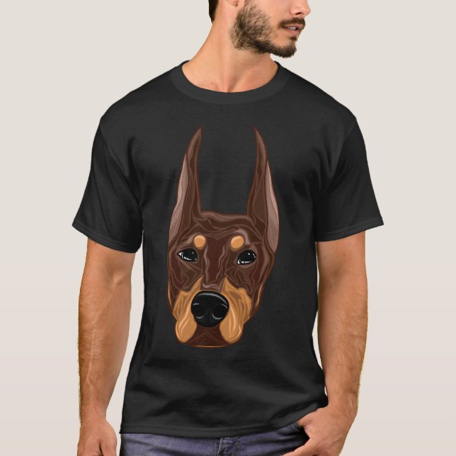 Dobermann Red und Rust T-Shirt (Vorderseite)