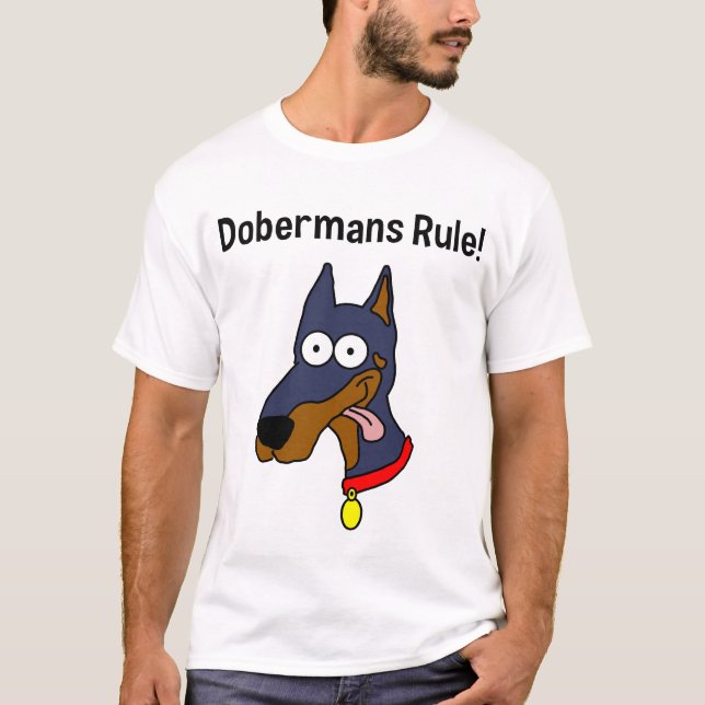 "Dobermann-Regel!" Der T - Shirt der Männer (Vorderseite)