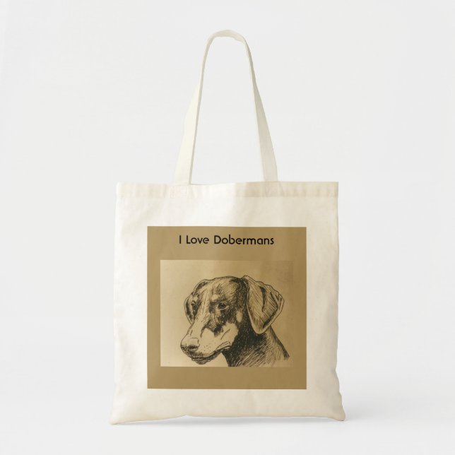 Dobermann-Taschen-Tasche Tragetasche (Vorne)