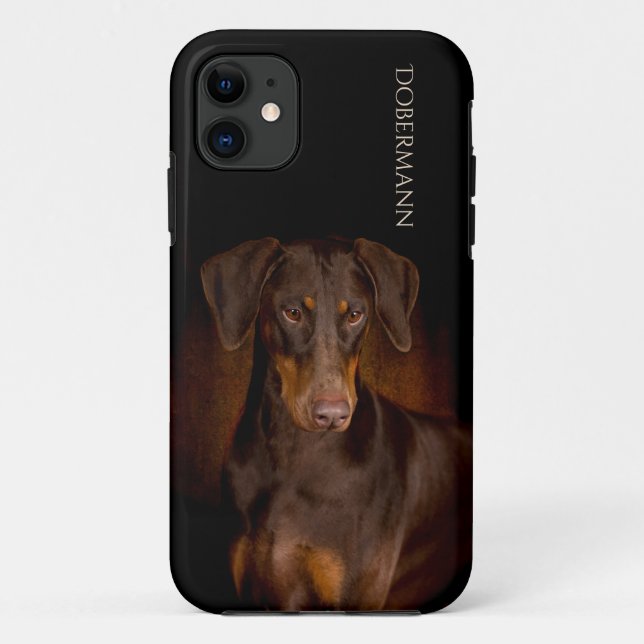 Dobermann-Telefon-Kasten Case-Mate iPhone Hülle (Rückseite)