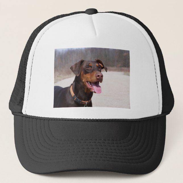 Dobermann Truckerkappe (Vorderseite)