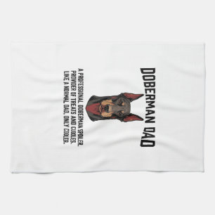 Dobermann-Vater Vintage Gravur Hunde Liebhaber Shi Geschirrtuch
