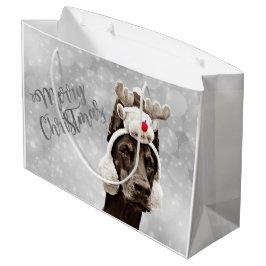 Dobermann-Weihnachtsporträt Große Geschenktüte