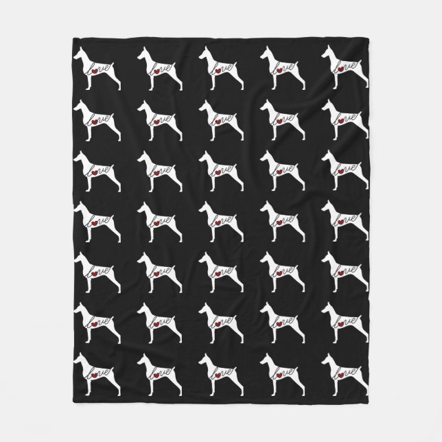 DobermannPinscher Fleecedecke (Vorderseite)