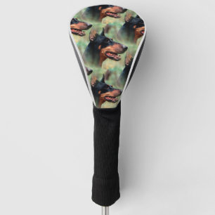 DobermannPinscher im Holz Golf Headcover