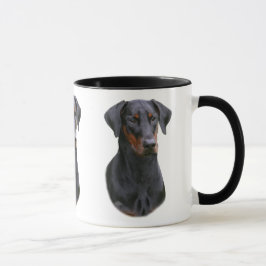 DobermannPinscher-natürliche ohrige Tasse