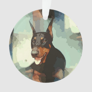 Dobermannpinscher-Porträt Ornament