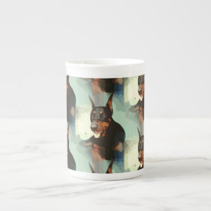 Dobermannpinscher-Porträt Prozellantasse