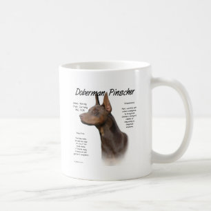 Dobermannpinscher-(roter) Geschichtsentwurf Kaffeetasse