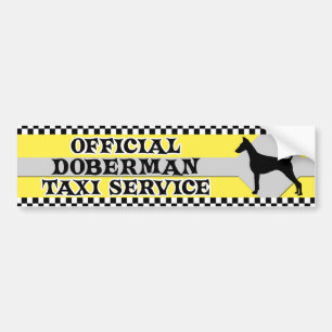 Dobermannpinscher-Taxi-Service-Autoaufkleber Autoaufkleber