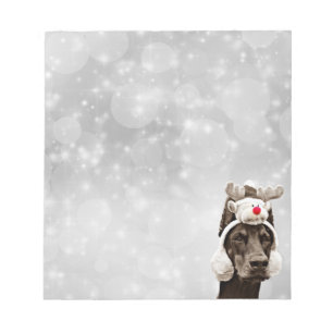 Dobermannpinscher-Winter-Porträt Notizblock
