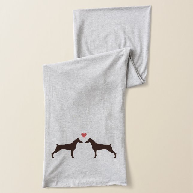 DobermannPinschers in der Liebe Schal (Links)