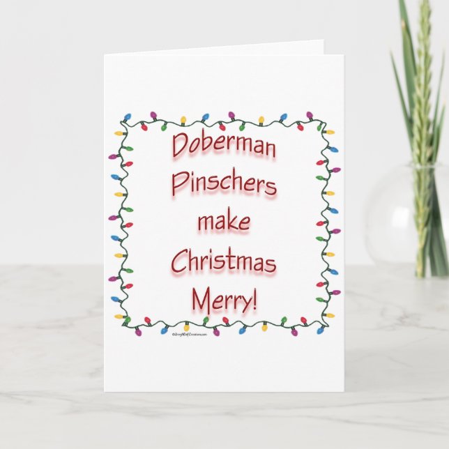 DobermannPinschers machen Weihnachten fröhlich (Vorderseite)