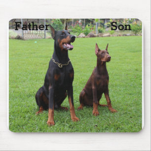 Dobermans Vater und Sohn Mouse Pad Mousepad