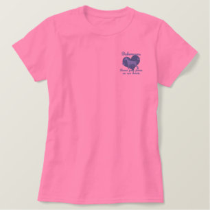 Dobermans Verlasst Paw Prints Besticktes T-Shirt