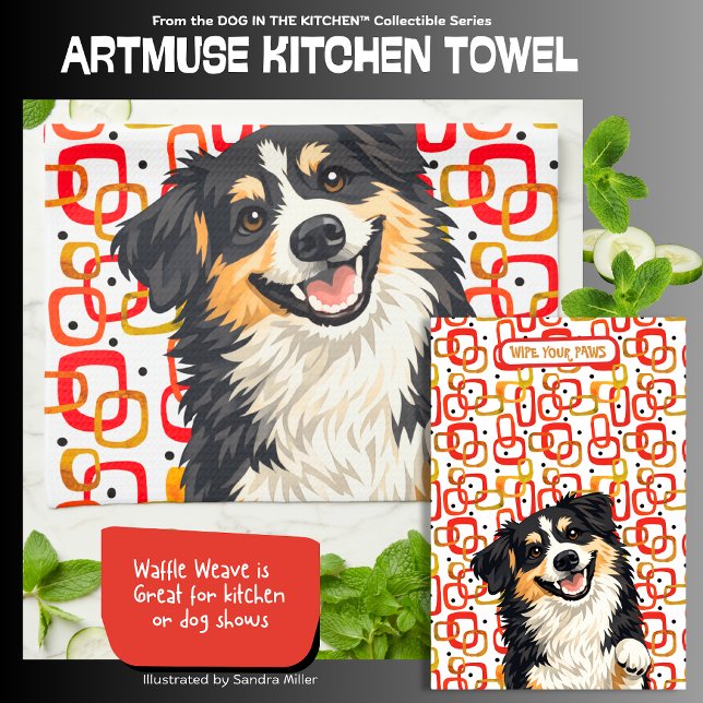 DOBRO- Aussie - ArtMuse Kitchen Towels  Geschirrtuch (Von Creator hochgeladen)
