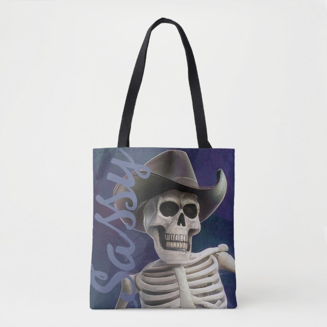Doc Bones ist einfach, Cowboy Skeleton! Tasche (Vorderseite)