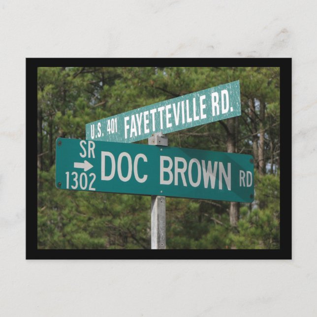 Doc Brown Rd Postkarte (Vorderseite)