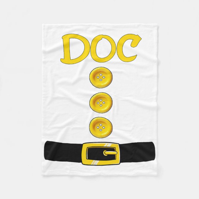 Doc Dwarf Halloween Kostümfarbenmatching Doc Dwa Fleecedecke (Vorderseite)