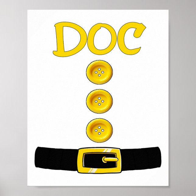 Doc Dwarf Halloween Kostümfarbenmatching Doc Dwa Poster (Vorne)