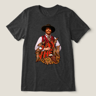 Doc Holliday Old West Gunslinger Western Kunst Tri-Blend Shirt