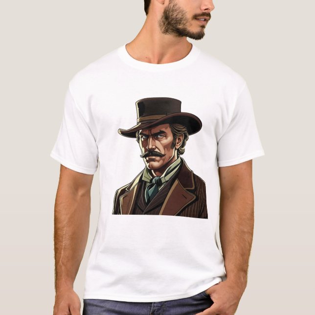 Doc Holliday: Sharp Gaze & Legend T-Shirt (Vorderseite)
