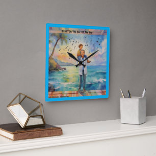 Doc of the Bay: Seelenvolle Küsten & Heilender Hum Quadratische Wanduhr