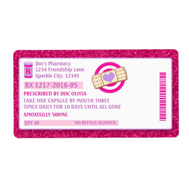 Doc-Verschreibung Flaschen Markierungen sparkle (Vorne)
