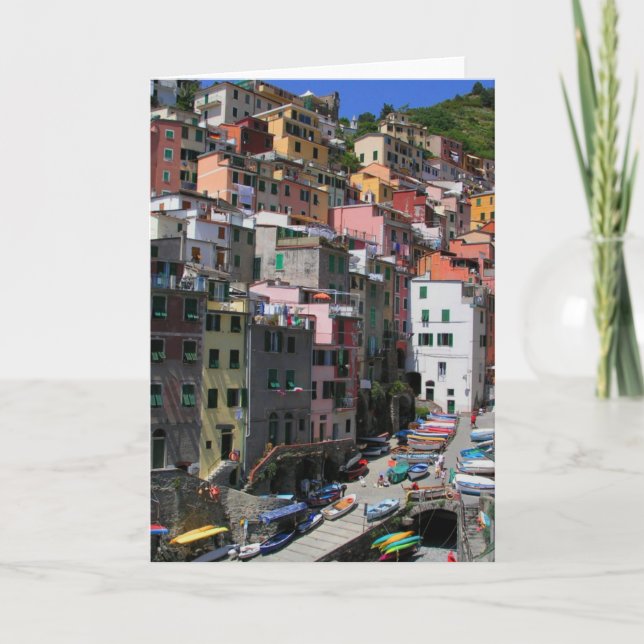 Dock an der Riomaggiore Gruß-Karte Karte (Vorderseite)