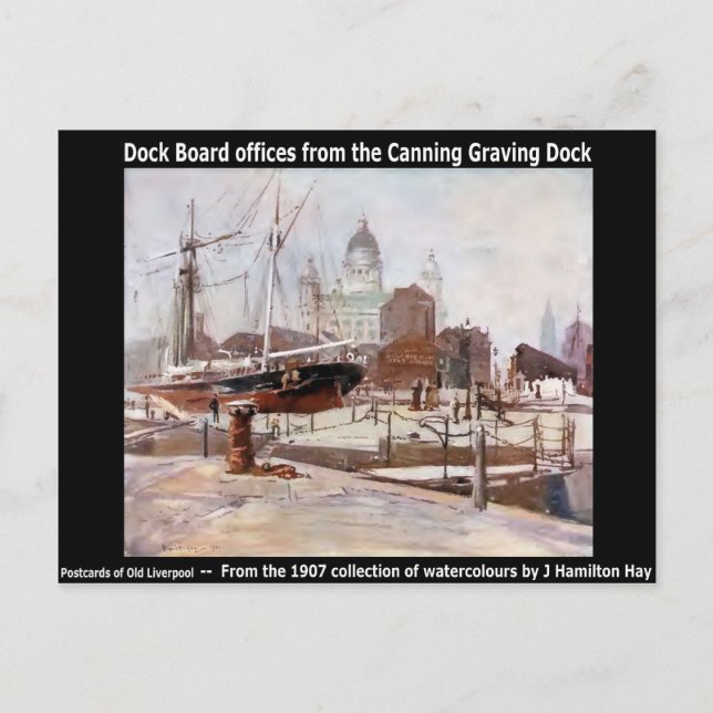 Dock Board Büros von Canning Graving Dock. Postkarte (Vorderseite)