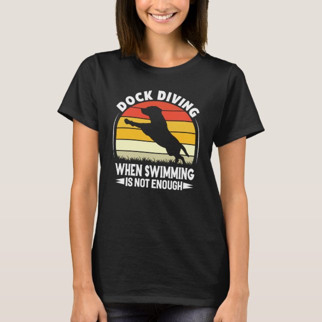 Dock Diving Dog Diving Jumping Trainer Liebe Dock T-Shirt (Vorderseite)