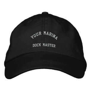 Dock Master Marina bestickte Cap Black Bestickte Baseballkappe