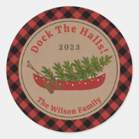 Dock The Halls Kanu Weihnachtsbaum Kariert