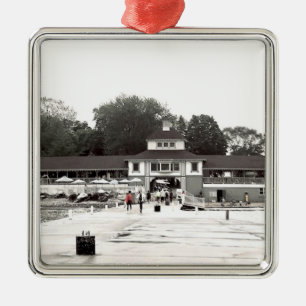 Dock View Lakeside Chautauqua, Ohio Ornament Aus Metall