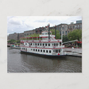 Docked Riverboat Savannah Georgia Postkarte
