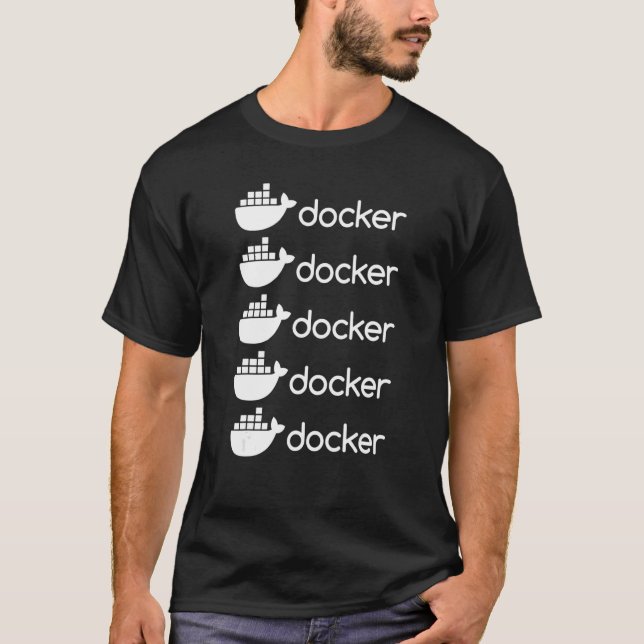 Docker Motor Programmieren Coding Software Dev T-Shirt (Vorderseite)