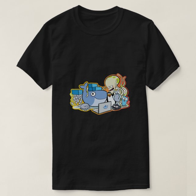 Dockerfamilie  T-Shirt (Design vorne)
