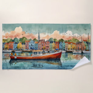 Docking Boote Strandhandtuch