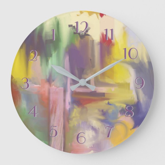 Docking Design Backwards Clock Große Wanduhr (Vorderseite)