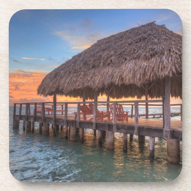 Dockside-Sonnenaufgang Untersetzer (Vorderseite)