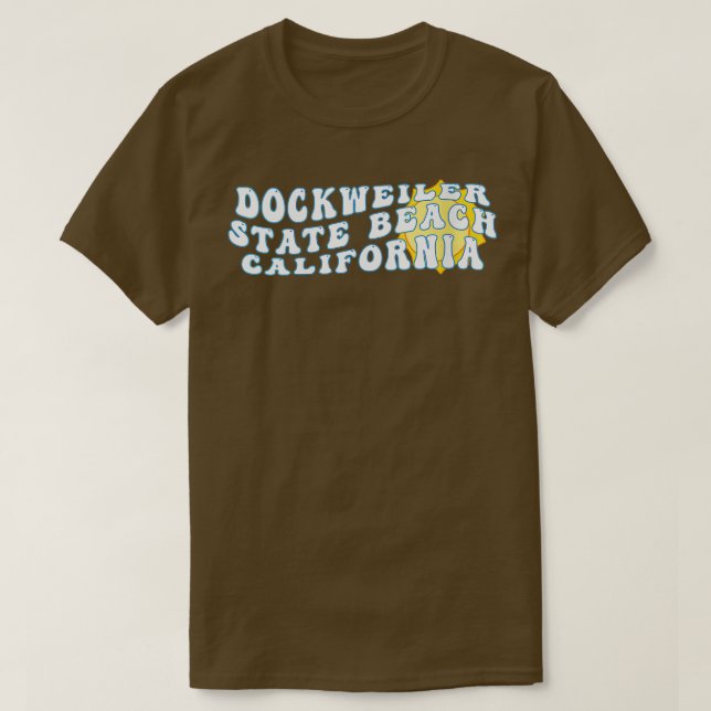 Dockweiler Staat Beach California CA Retro T-Shirt (Design vorne)
