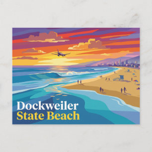 Dockweiler State Beach, Kalifornien Postkarte