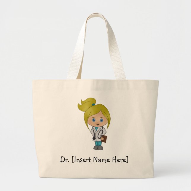 Docteur blond féminin mignon personnalisé sac (Devant)