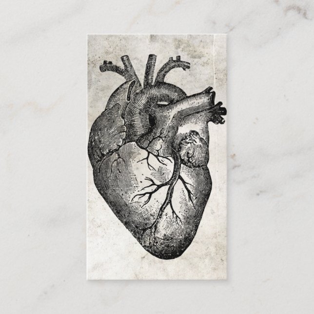 Docteur Cartes de visite d'anatomie cardiaque (Devant)