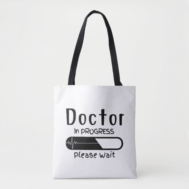 Docteur en cours Veuillez patienter Sac fourre-tou (Devant)
