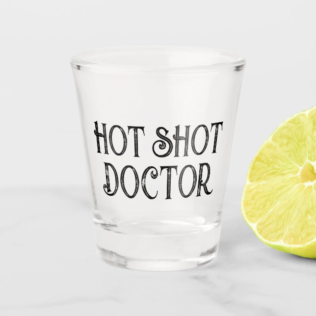 Docteur Hot Shot | Drôle Verre cadeau (Devant)