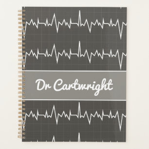 Docteur nom personnalisé ECG EKG don de coeur médi