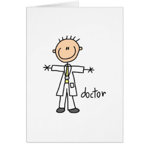 Docteur Stick Figure Card