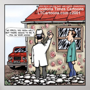 Docteur Trouve Varicelle Sur Maison Affiche Drôle