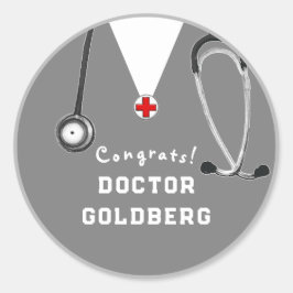 Doctor Abschluss Gift Runder Aufkleber